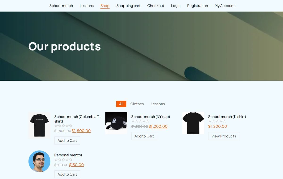 Магазин мерча на WooCommerce